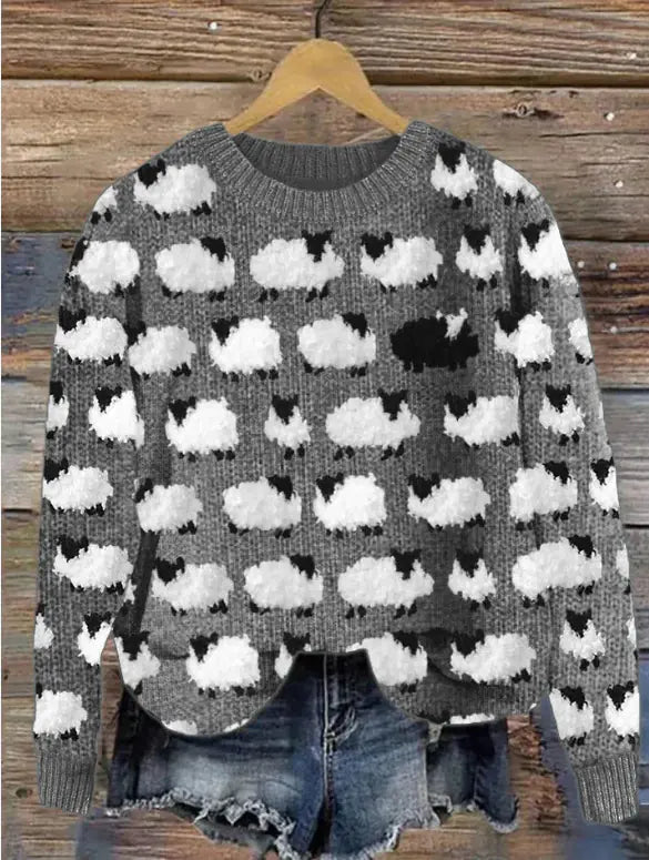 Couple's Christmas Deer Print Sweatshirts for Fall
