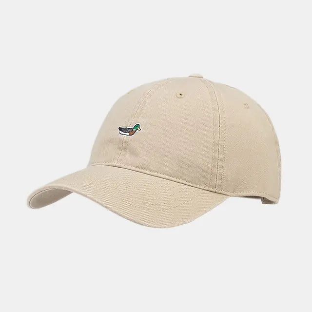 Spring Cotton Cartoon Duck Embroidery Baseball Cap