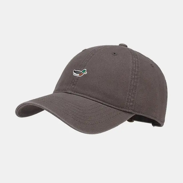 Spring Cotton Cartoon Duck Embroidery Baseball Cap