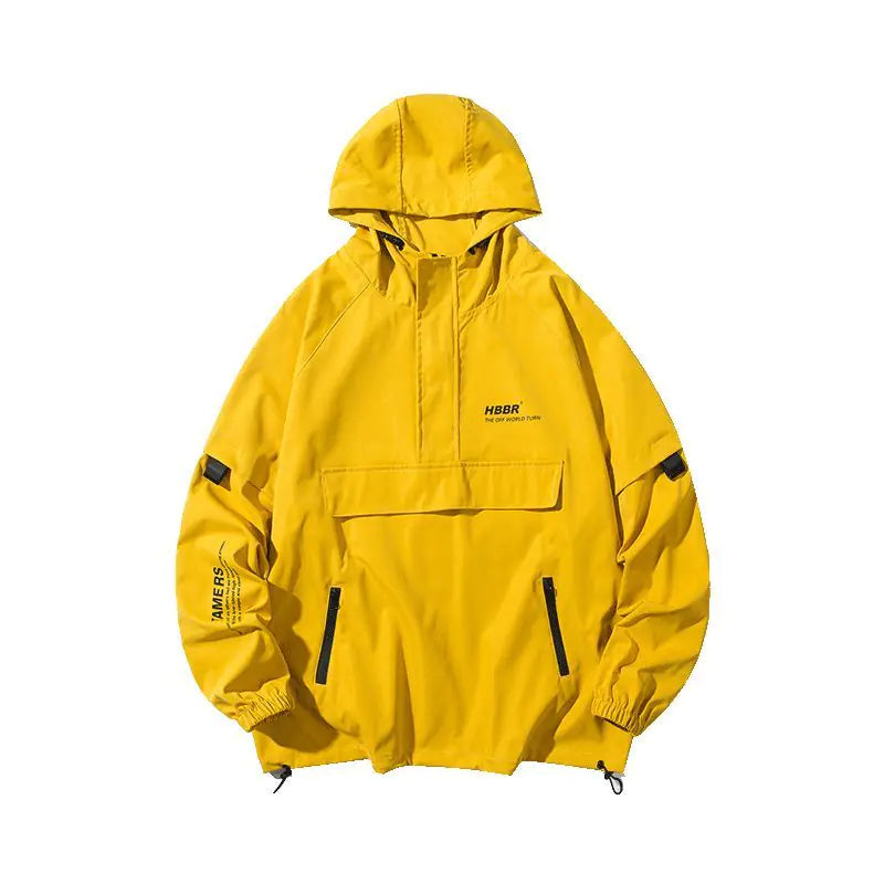 Men's Hooded Windbreaker Bomber Jacket Sportswear