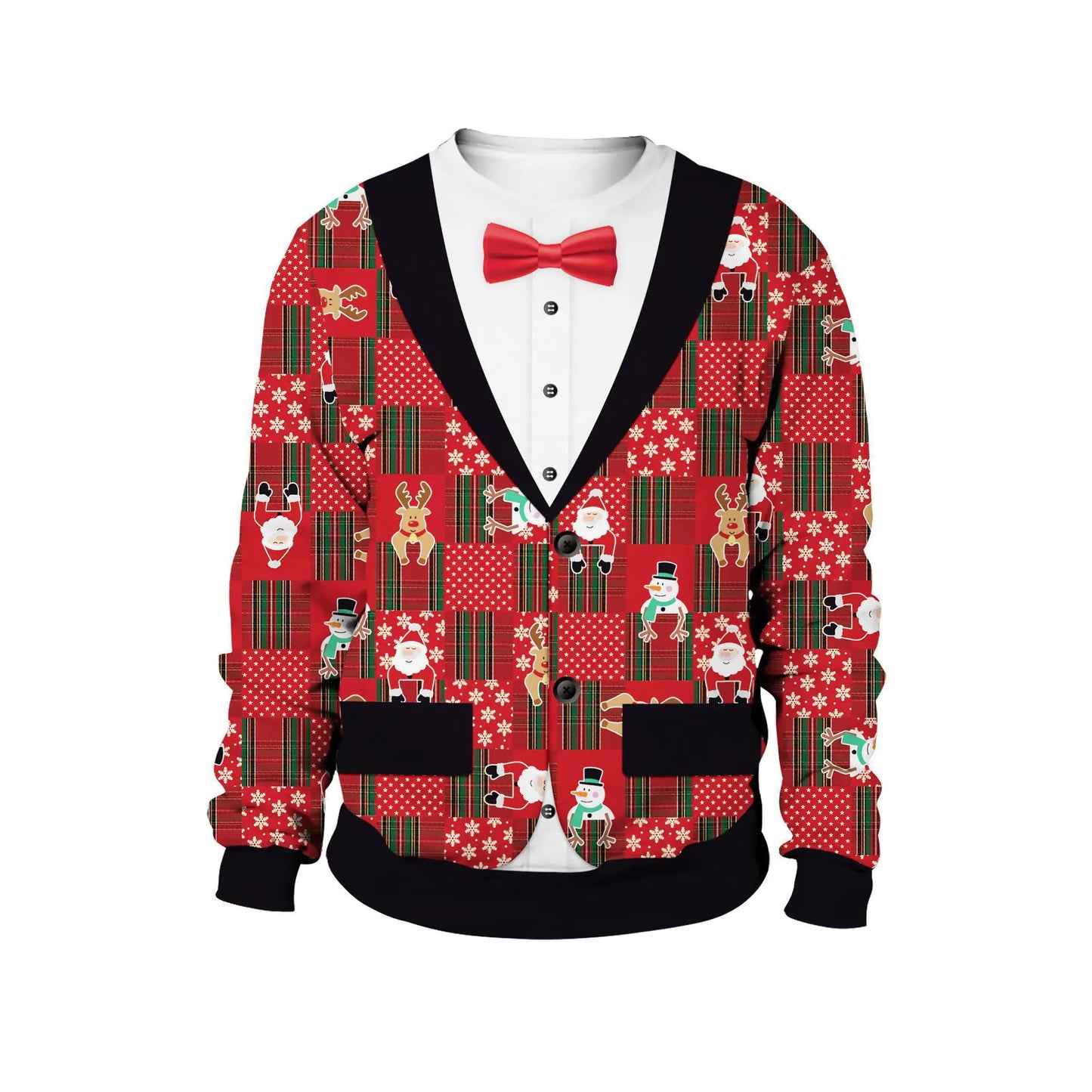 Couple's Christmas Deer Print Sweatshirts for Fall