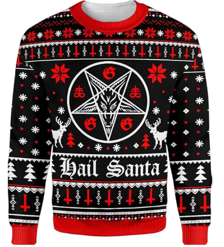 Couple's Christmas Deer Print Sweatshirts for Fall