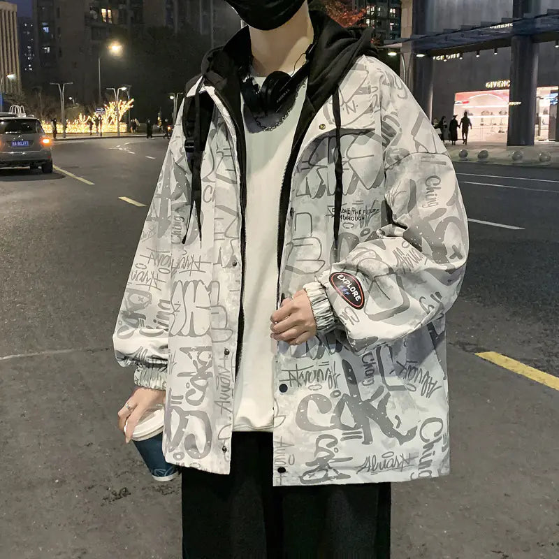Men's Oversized Baseball Jackets - Retro Patchwork Style