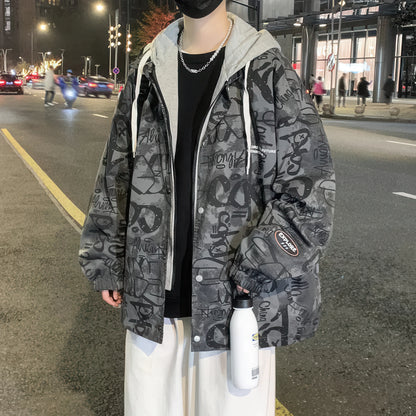 Men's Oversized Baseball Jackets - Retro Patchwork Style