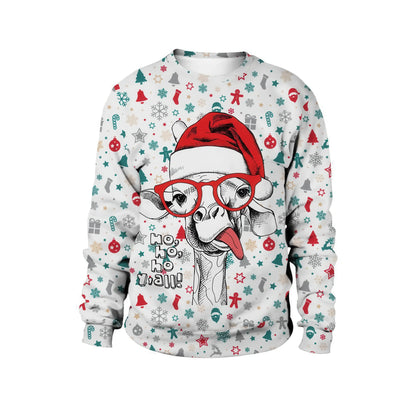 Couple's Christmas Deer Print Sweatshirts for Fall