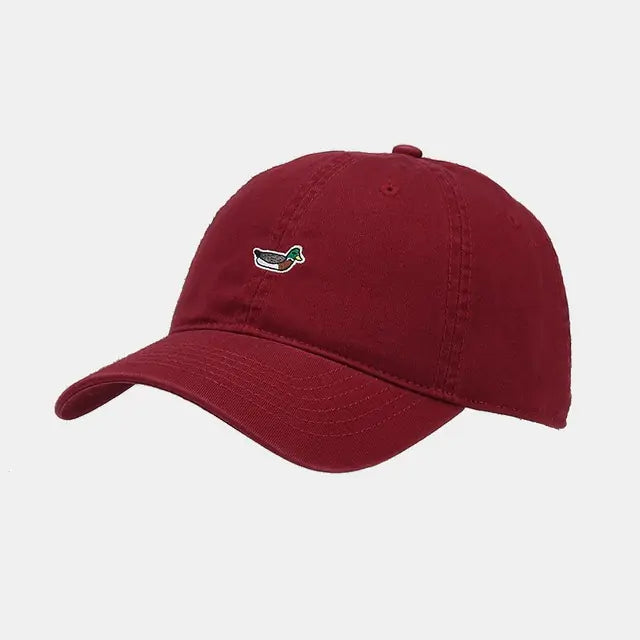 Spring Cotton Cartoon Duck Embroidery Baseball Cap