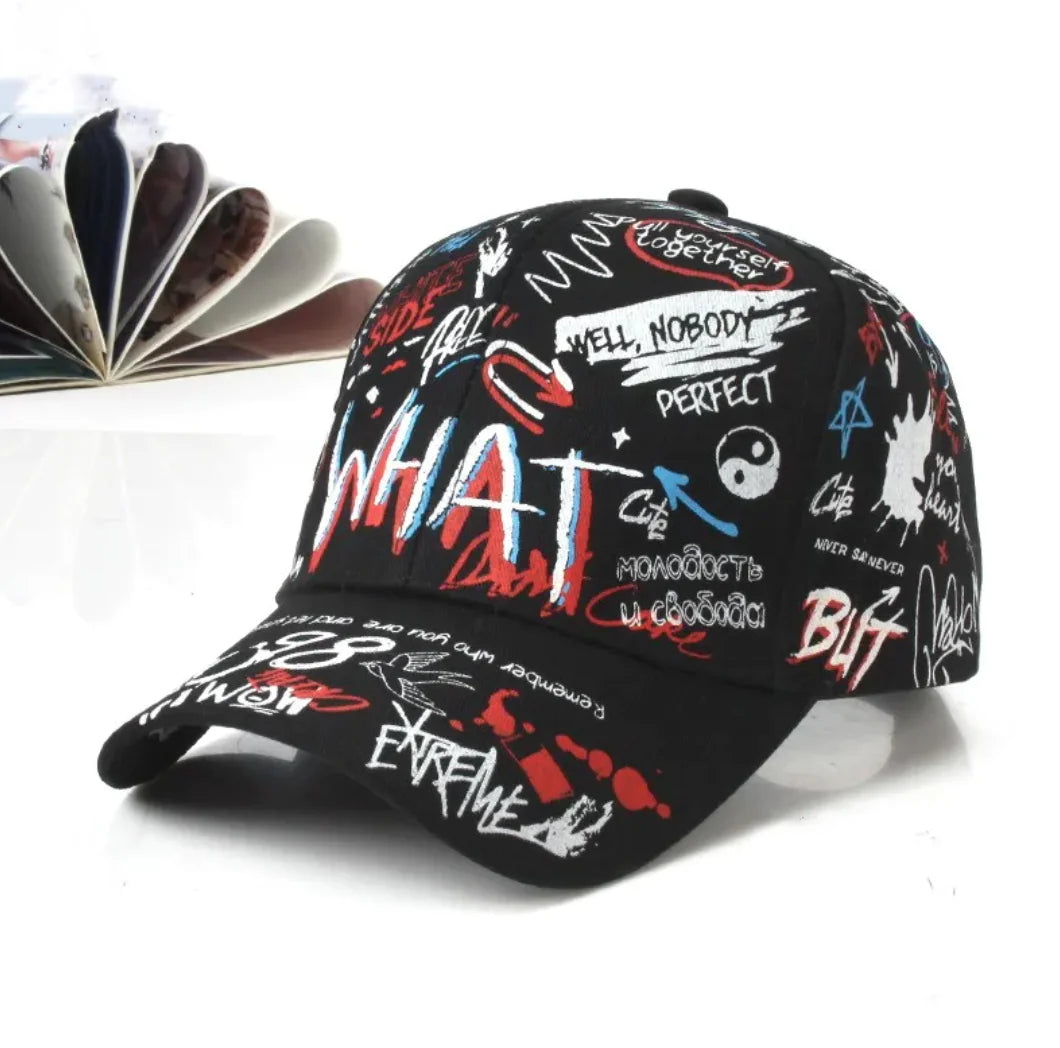 Trendy Graffiti Print Colorful Cap