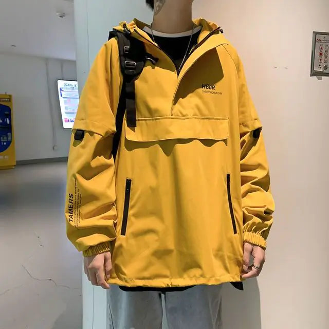 Men's Hooded Windbreaker Bomber Jacket Sportswear