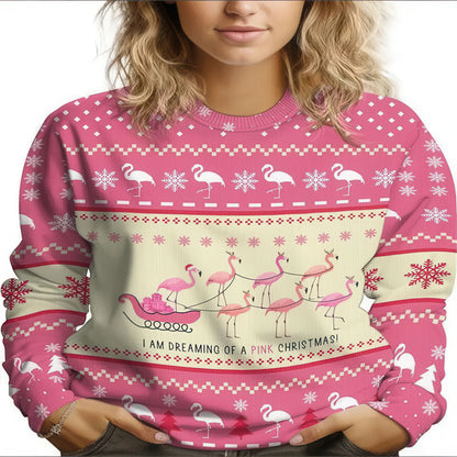 Couple's Christmas Deer Print Sweatshirts for Fall