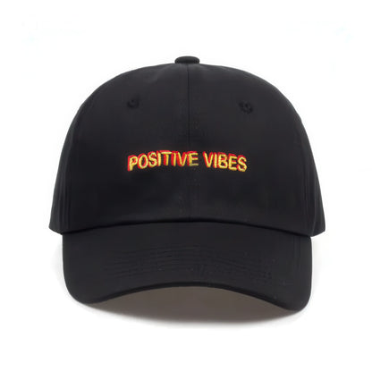 Embroidered Positive Vibes Baseball Cap