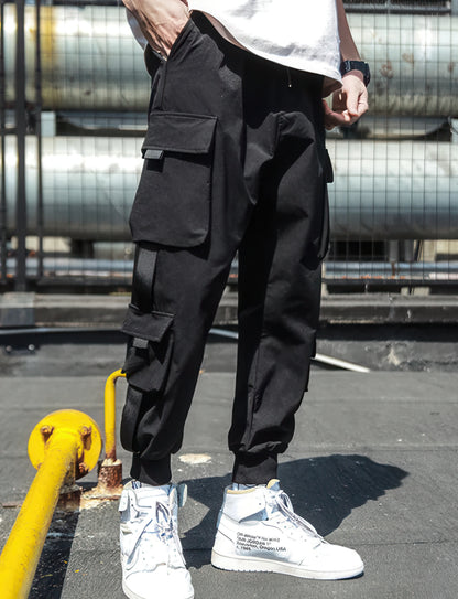 Casual Harem Pants with Cuffs - Work Pants Style