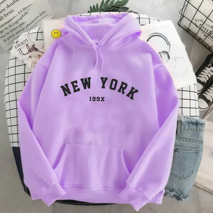 New York Velvet Winter Sweatshirts in Fresh Colors