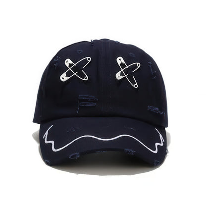 Men's Trendy Embroidered Baseball Cap with Shade