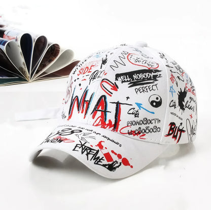 Trendy Graffiti Print Colorful Cap
