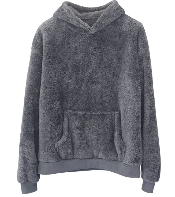 Reversible Hooded Velvet Sweater for Men