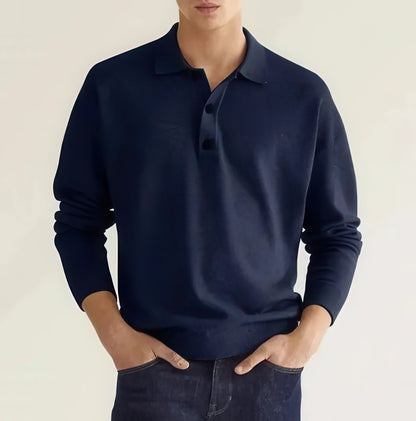 Long Sleeve Button Polo Shirt
