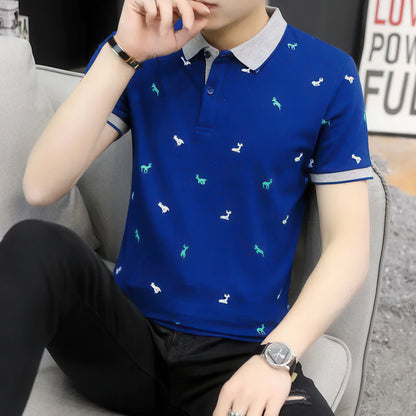 Men's Printed Polo Shirts - Summer Oversized Casual Tee