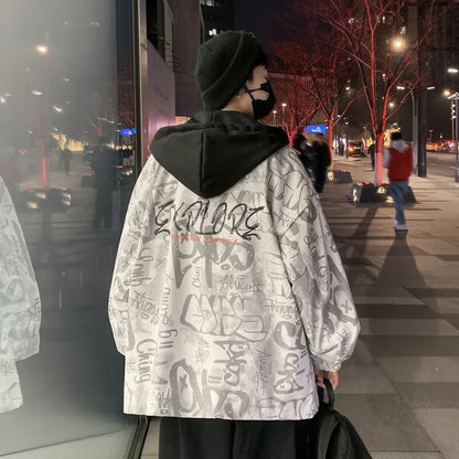 Men's Oversized Baseball Jackets - Retro Patchwork Style