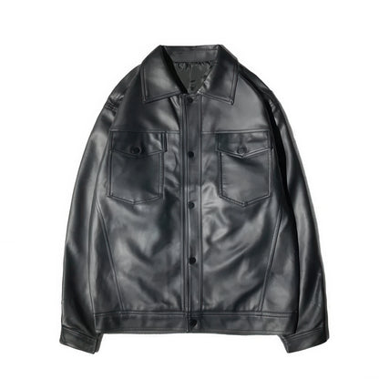 Men's Casual Leather Motorcycle Jackets - Trendy Design