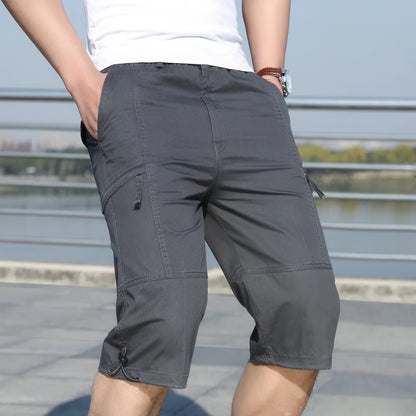Men's Casual Elastic Cropped Shorts