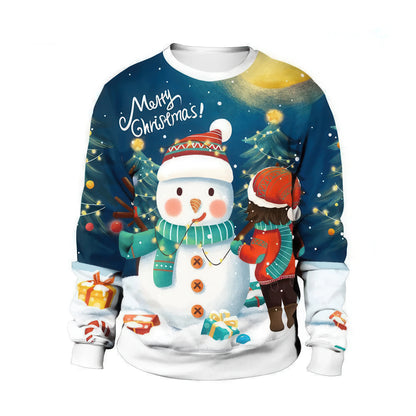 Couple's Christmas Deer Print Sweatshirts for Fall