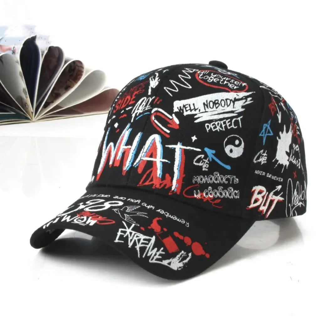 Trendy Graffiti Print Colorful Cap