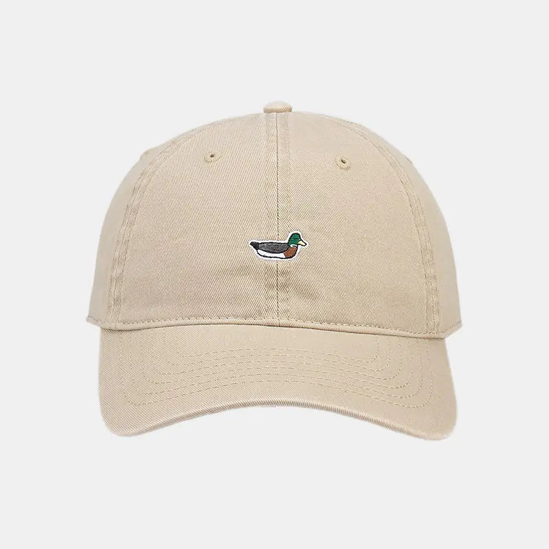 Spring Cotton Cartoon Duck Embroidery Baseball Cap