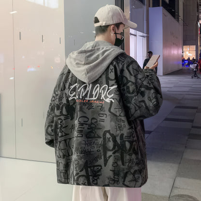 Men's Oversized Baseball Jackets - Retro Patchwork Style